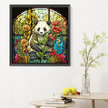 Load image into Gallery viewer, Diamond Painting - Full Round - stained glass panda (30*30CM)
