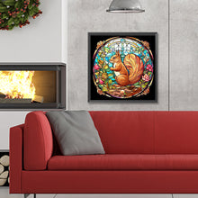 Load image into Gallery viewer, Diamond Painting - Full Round - stained glass squirrel (30*30CM)
