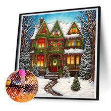 Load image into Gallery viewer, Diamond Painting - Full Round - snow cabin (30*30CM)
