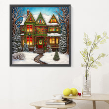 Load image into Gallery viewer, Diamond Painting - Full Round - snow cabin (30*30CM)
