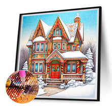 Load image into Gallery viewer, Diamond Painting - Full Round - snow cabin (30*30CM)
