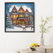 Load image into Gallery viewer, Diamond Painting - Full Round - snow cabin (30*30CM)
