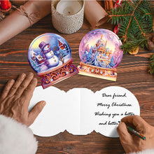 Load image into Gallery viewer, 8PCS Christmas Santa Special Shape Diamond Art Greeting Cards Gift for Christmas
