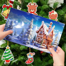 Load image into Gallery viewer, 8PCS Christmas Santa Special Shape Diamond Art Greeting Cards Gift for Christmas
