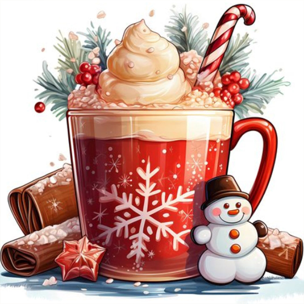 Diamond Painting - Full Round - Christmas cup drink (30*30CM)