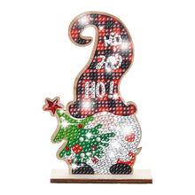 Load image into Gallery viewer, Christmas Wooden Santa Xmas Dwarf Xmas Tree DIY Diamond Art Tabletop Decorations
