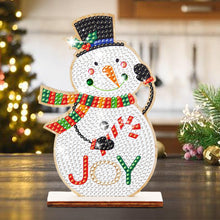 Load image into Gallery viewer, Christmas Wooden Santa Xmas Dwarf Xmas Tree DIY Diamond Art Tabletop Decorations

