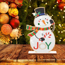 Load image into Gallery viewer, Christmas Wooden Santa Xmas Dwarf Xmas Tree DIY Diamond Art Tabletop Decorations
