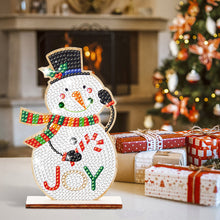 Load image into Gallery viewer, Christmas Wooden Santa Xmas Dwarf Xmas Tree DIY Diamond Art Tabletop Decorations
