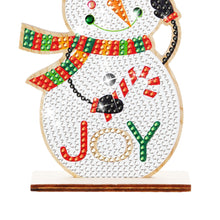 Load image into Gallery viewer, Christmas Wooden Santa Xmas Dwarf Xmas Tree DIY Diamond Art Tabletop Decorations

