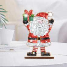 Load image into Gallery viewer, Christmas Wooden Santa Xmas Dwarf Xmas Tree DIY Diamond Art Tabletop Decorations
