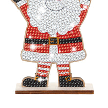 Load image into Gallery viewer, Christmas Wooden Santa Xmas Dwarf Xmas Tree DIY Diamond Art Tabletop Decorations
