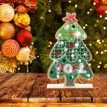 Load image into Gallery viewer, Christmas Wooden Santa Xmas Dwarf Xmas Tree DIY Diamond Art Tabletop Decorations
