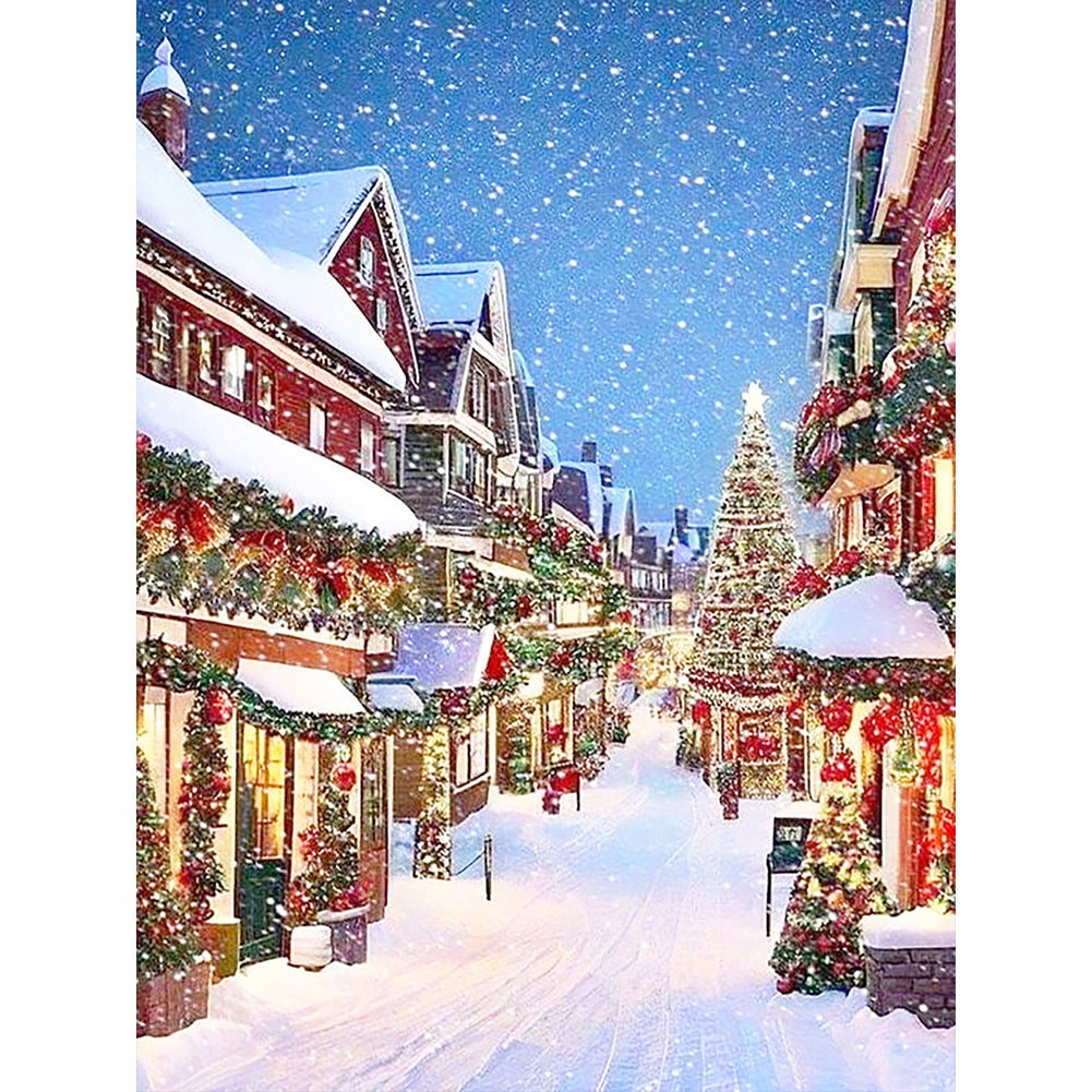 Diamond Painting - Full Round - Christmas snow scene (30*40CM)