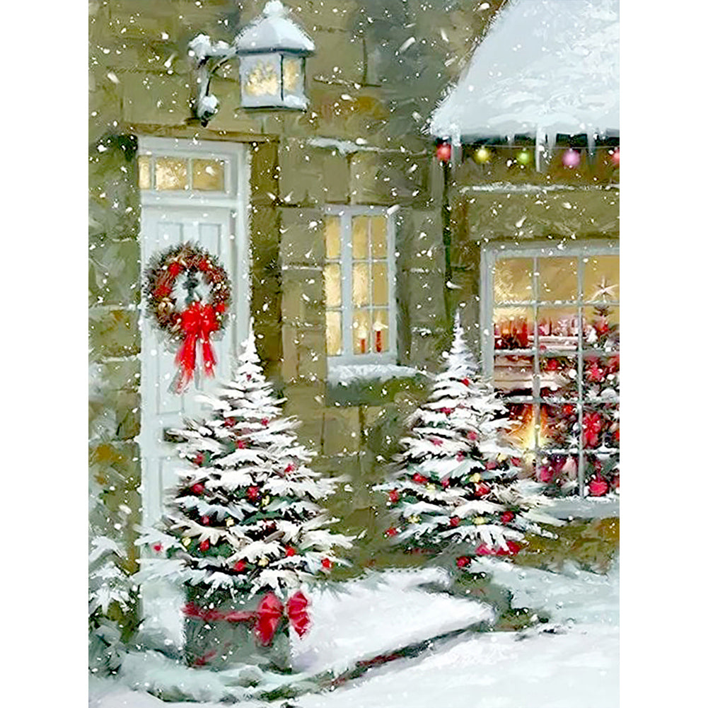 Diamond Painting - Full Round - Christmas snow scene (30*40CM)