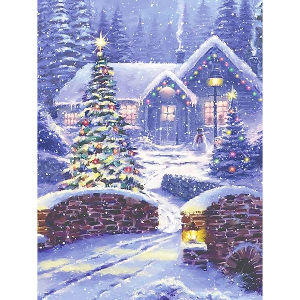 Diamond Painting - Full Round - Christmas snow scene (30*40CM)