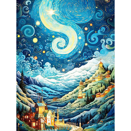 Diamond Painting - Full Round - flowing starry sky (30*40CM)