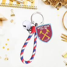 Load image into Gallery viewer, Double Sided Rhinestone Painting Keychain Pendant (West Ham United Women s F.C.)
