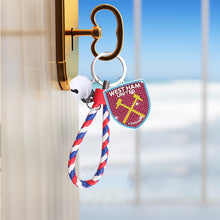 Load image into Gallery viewer, Double Sided Rhinestone Painting Keychain Pendant (West Ham United Women s F.C.)
