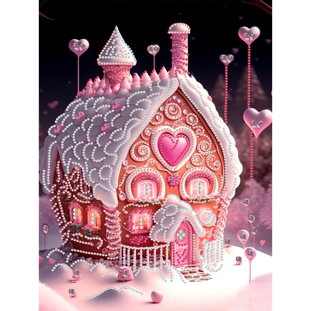 Diamond Painting - Partial Special Shaped - candy house (30*40CM)