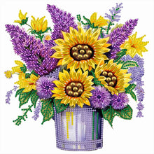 Load image into Gallery viewer, Diamond Painting - Partial Special Shaped - sunflower lavender (30*30cm)
