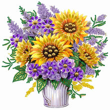 Load image into Gallery viewer, Diamond Painting - Partial Special Shaped - sunflower lavender (30*30cm)
