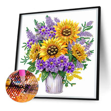 Load image into Gallery viewer, Diamond Painting - Partial Special Shaped - sunflower lavender (30*30cm)
