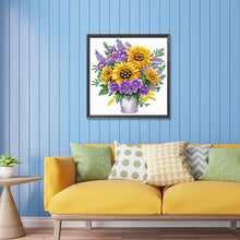 Load image into Gallery viewer, Diamond Painting - Partial Special Shaped - sunflower lavender (30*30cm)

