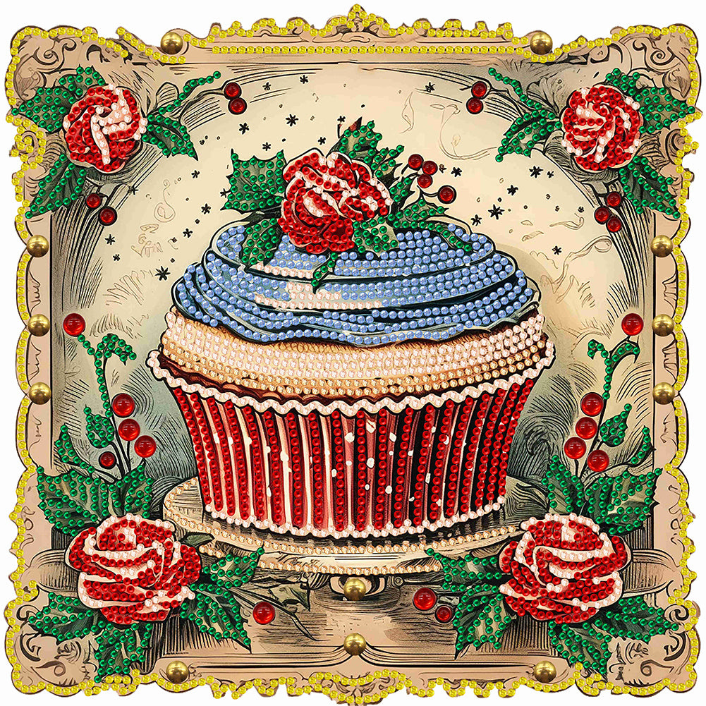 Diamond Painting - Partial Special Shaped - Cup cake (30*30CM)