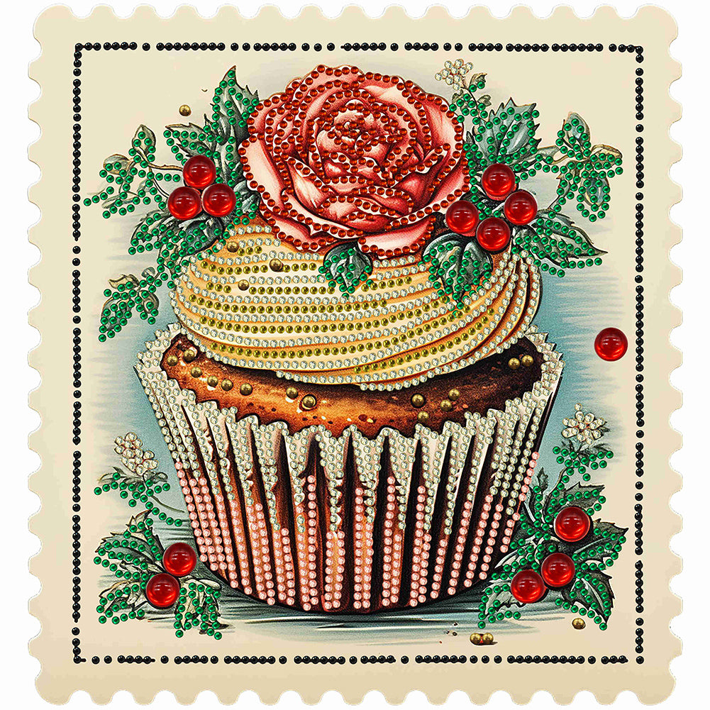 Diamond Painting - Partial Special Shaped - Cup cake (30*30CM)