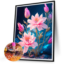Load image into Gallery viewer, Diamond Painting - Full Round - pink flowers (30*40CM)
