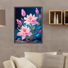 Load image into Gallery viewer, Diamond Painting - Full Round - pink flowers (30*40CM)
