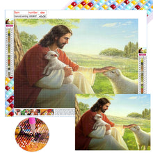 Load image into Gallery viewer, Diamond Painting - Full Round - jesus and lamb (40*30CM)
