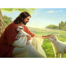 Load image into Gallery viewer, Diamond Painting - Full Round - jesus and lamb (40*30CM)
