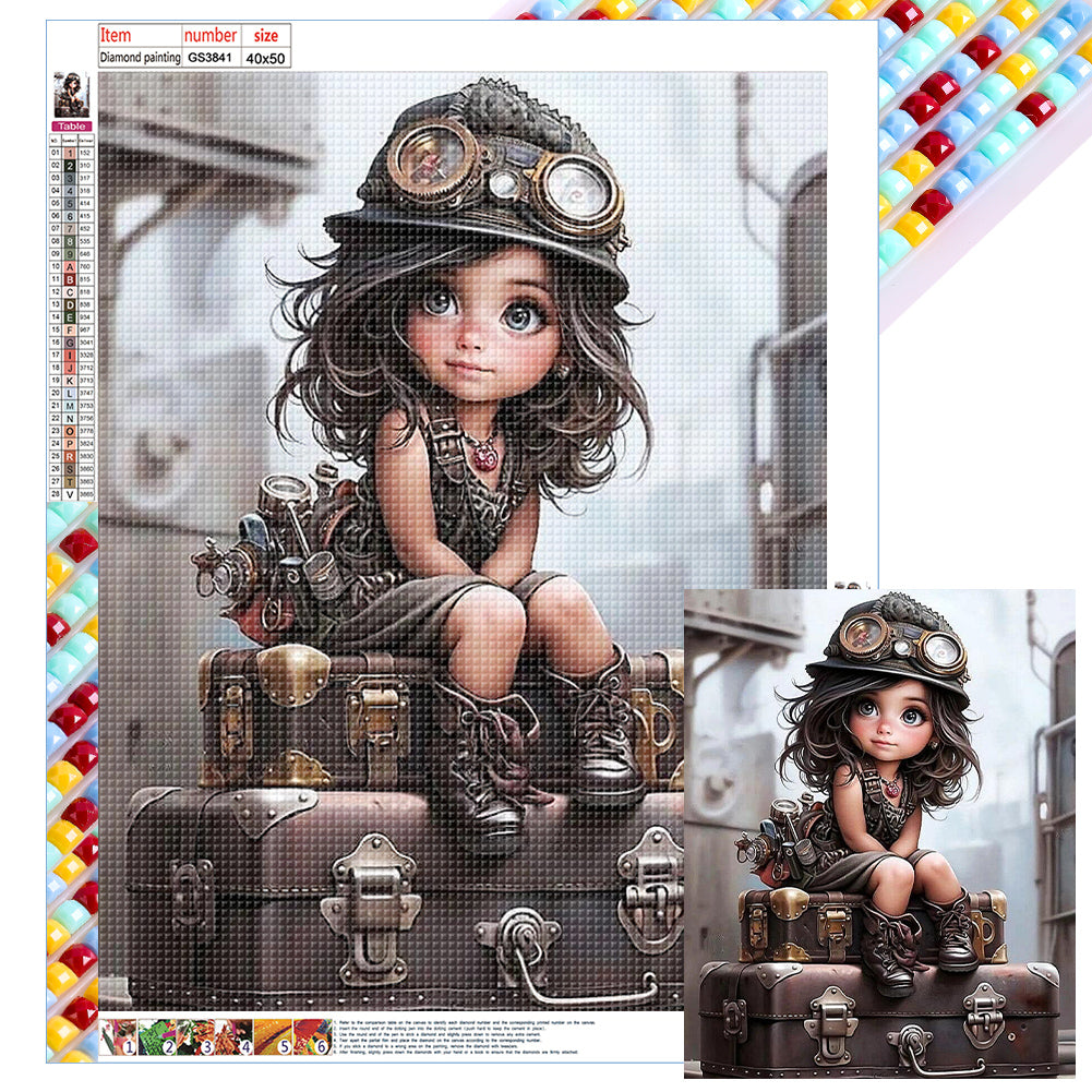 Diamond Painting - Full Square - Mechanic girl (40*50CM)