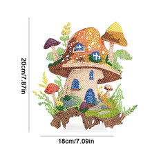 Load image into Gallery viewer, Mushroom House Round 5D DIY Diamond Art Tabletop Decorations for Office Decor
