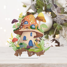 Load image into Gallery viewer, Mushroom House Round 5D DIY Diamond Art Tabletop Decorations for Office Decor
