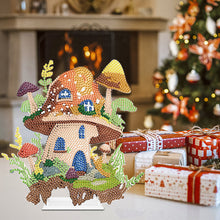 Load image into Gallery viewer, Mushroom House Round 5D DIY Diamond Art Tabletop Decorations for Office Decor
