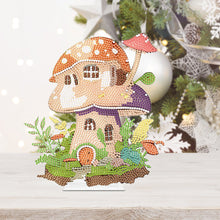 Load image into Gallery viewer, Mushroom House Round 5D DIY Diamond Art Tabletop Decorations for Office Decor
