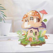 Load image into Gallery viewer, Mushroom House Round 5D DIY Diamond Art Tabletop Decorations for Office Decor
