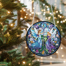 Load image into Gallery viewer, Acrylic Butterfly Elf Round Single-Sided 5D DIY Diamond Painting Dots Pendant
