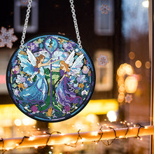 Load image into Gallery viewer, Acrylic Butterfly Elf Round Single-Sided 5D DIY Diamond Painting Dots Pendant
