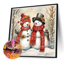 Load image into Gallery viewer, Diamond Painting - Full Round - winter snowman (30*30CM)
