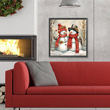 Load image into Gallery viewer, Diamond Painting - Full Round - winter snowman (30*30CM)
