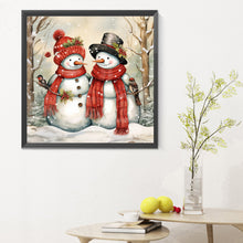 Load image into Gallery viewer, Diamond Painting - Full Round - winter snowman (30*30CM)

