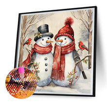 Load image into Gallery viewer, Diamond Painting - Full Round - winter snowman (30*30CM)
