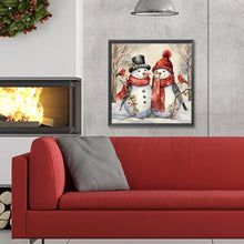 Load image into Gallery viewer, Diamond Painting - Full Round - winter snowman (30*30CM)
