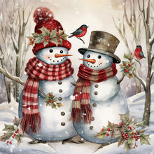 Load image into Gallery viewer, Diamond Painting - Full Round - winter snowman (30*30CM)
