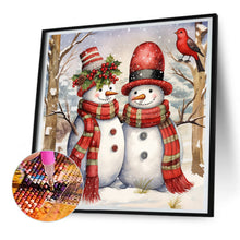 Load image into Gallery viewer, Diamond Painting - Full Round - winter snowman (30*30CM)
