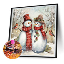 Load image into Gallery viewer, Diamond Painting - Full Round - winter snowman (30*30CM)
